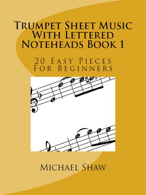 cover image of Trumpet Sheet Music With Lettered Noteheads Book 1